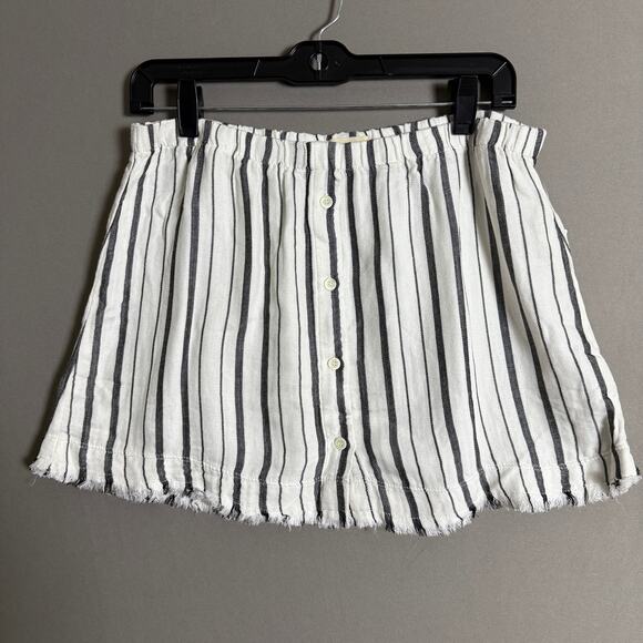 Anthropologie Cloth‎ & Stone sz S white black striped skirt  NWT - Picture 1 of 10